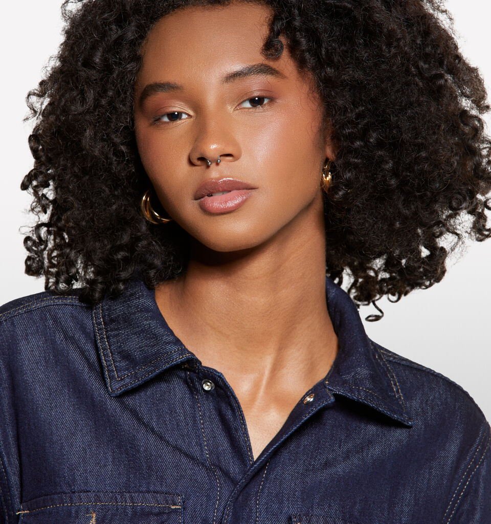 Dark blue denim jumpsuit - women's jumpsuits - Dark Blue | Sisley image number 4